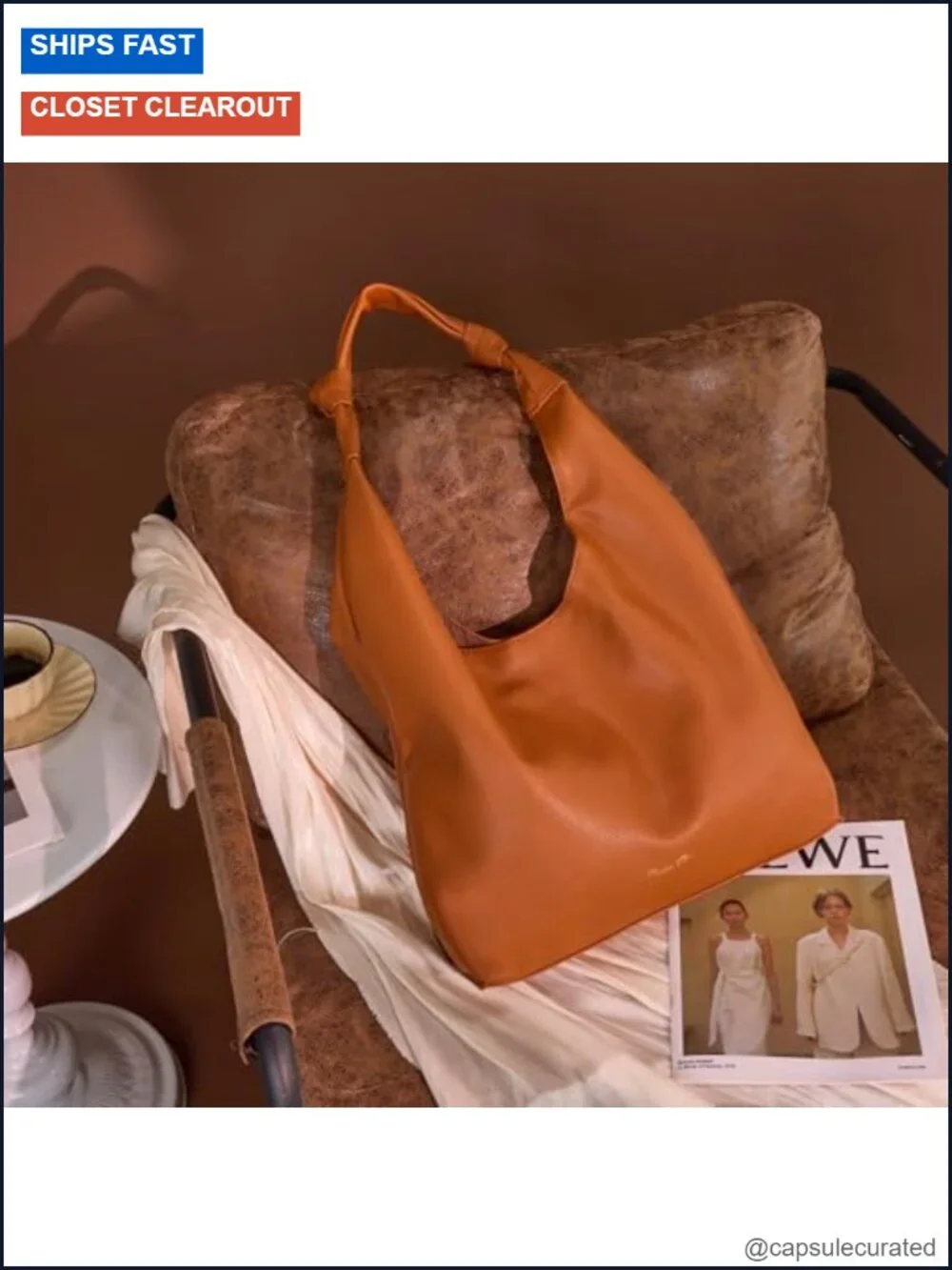 Elegant Soft Vegan Leather Hobo Bag Large Shoulder Tote Purse Lightweight
